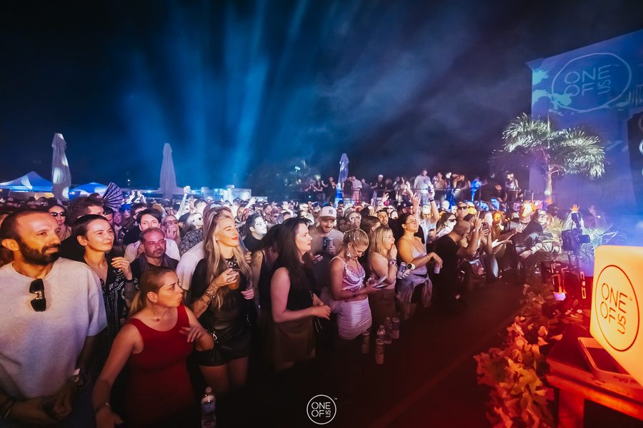 A packed crowd on the grounds during a live event